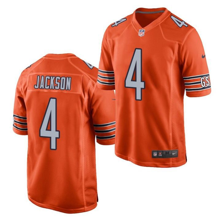 Men Chicago Bears #4 Eddie Jackson Nike Orange Game NFL Jersey->chicago bears->NFL Jersey